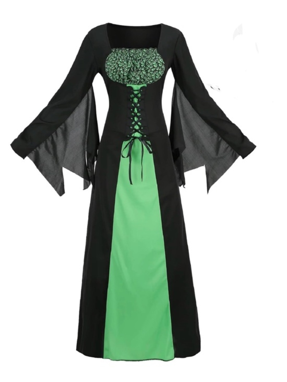 Witch Medieval Vintage Wicked Witch Halloween Costume Gothic dress size large